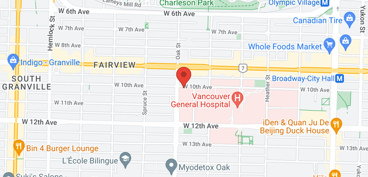 map of 101 985 W 10TH AVENUE